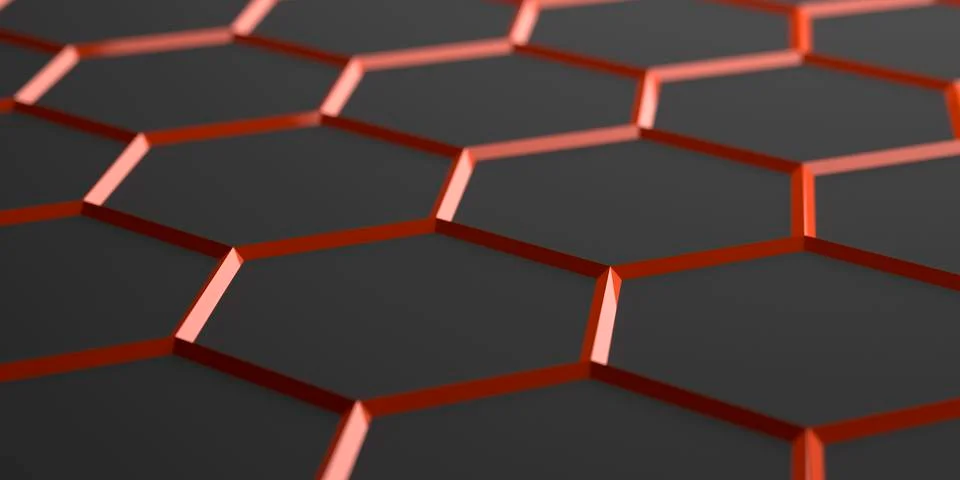 Hexagonal pattern in technical structure - Illustration Stock Illustration