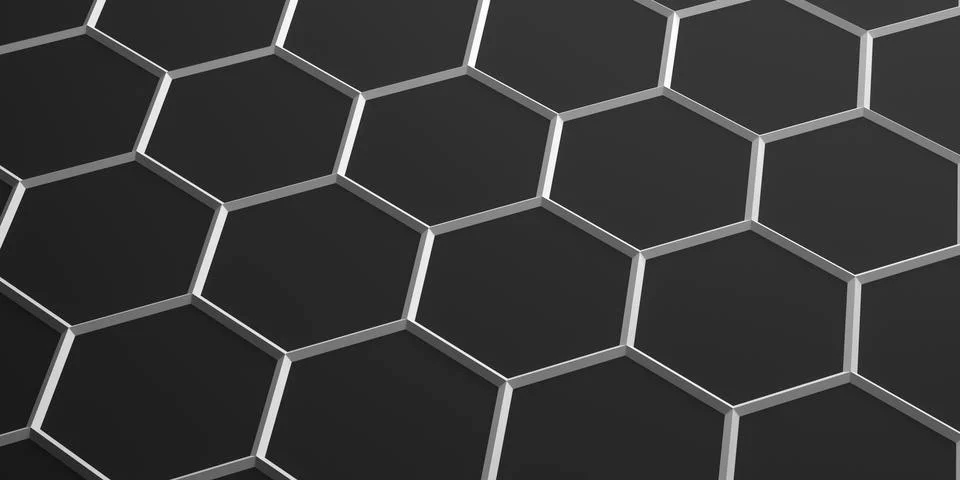 Hexagonal pattern in technical structure - Illustration Stock Illustration