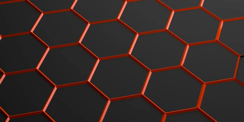Hexagonal pattern in technical structure - Illustration Stock Illustration