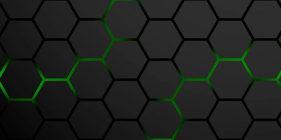 Hexagonal pattern in technical structure - Illustration 스톡 일러스트