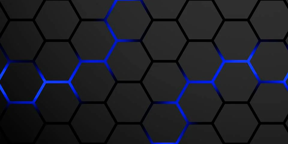 Hexagonal pattern in technical structure - Illustration Stock Illustration