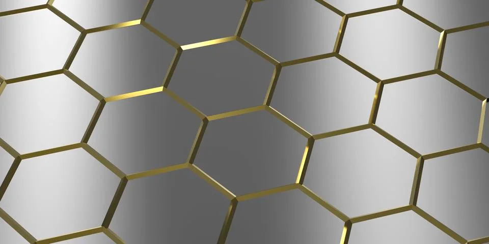 Hexagonal pattern in technical structure - Illustration 스톡 일러스트
