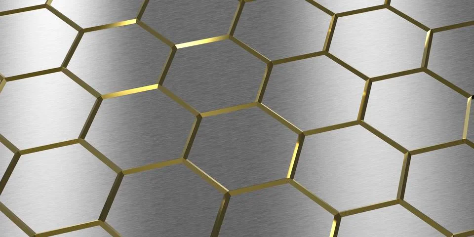 Hexagonal pattern in technical structure - Illustration Stock Illustration