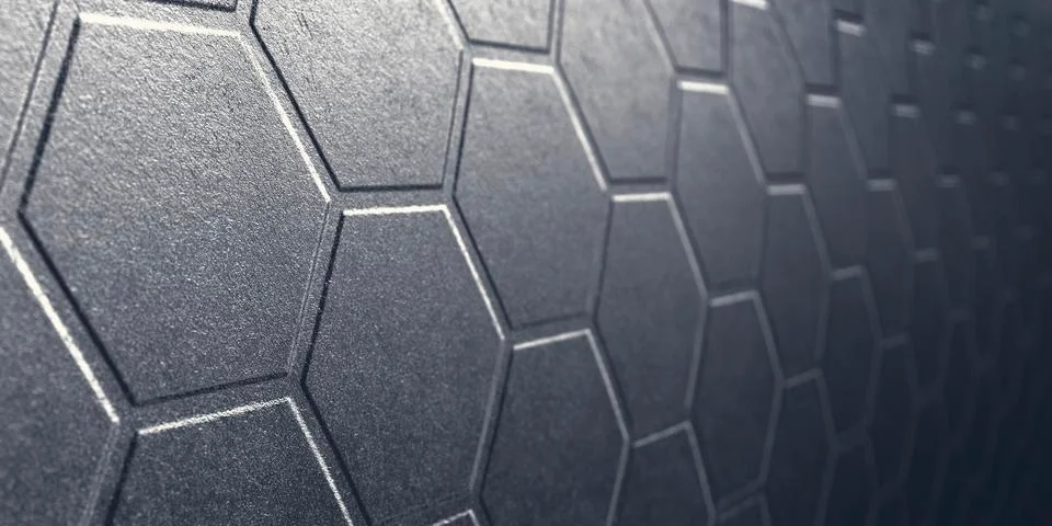 Hexagonal pattern in technical structure - Illustration Stock Illustration
