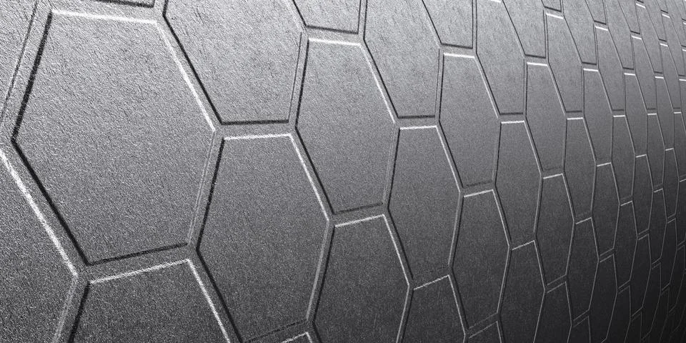 Hexagonal pattern in technical structure - Illustration Stock Illustration