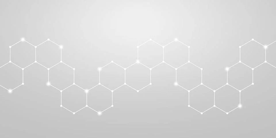 Hexagonal pattern with technical structure - Illustration hexagonal patter... Stock Photos