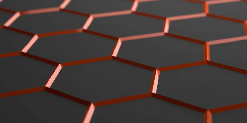 Hexagonal pattern in technical structure - Illustration hexagonal pattern ... Stock Photos