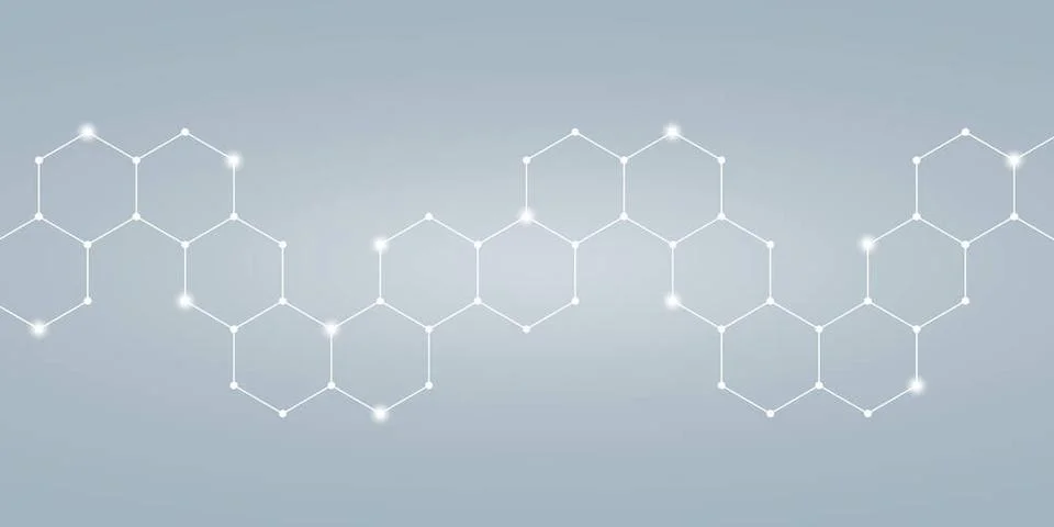 Hexagonal pattern with technical structure - Illustration hexagonal patter... Stock Photos