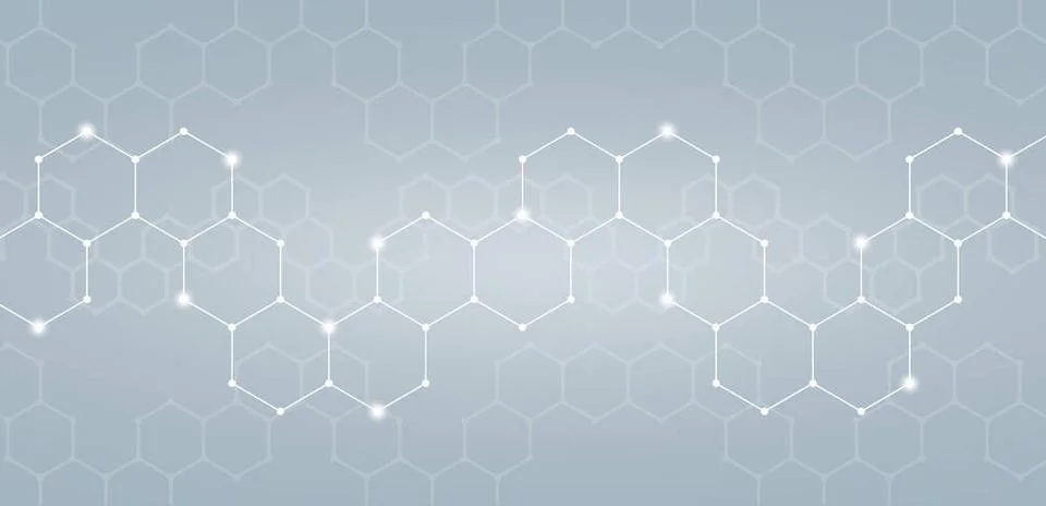 Hexagonal pattern with technical structure - Illustration hexagonal patter... Stock Photos