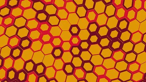 Hexagonal pattern with warm orange and yellow tones Stockillustratie