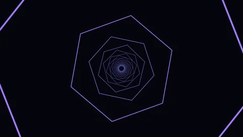Hexagonal patterns create a visual effect in dark background Stock Footage 336995741