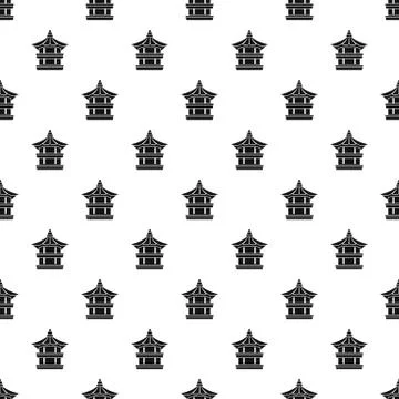 Hexagonal pavilion pattern, simple style Stockillustratie