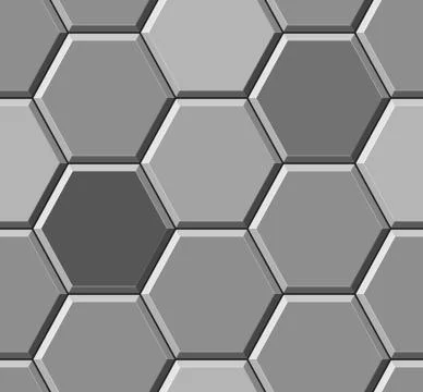 Hexagonal paving slabs. Seamless pattern Stock Illustration