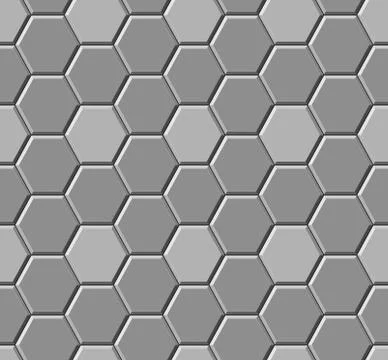 Hexagonal paving slabs. Seamless pattern Stock Illustration