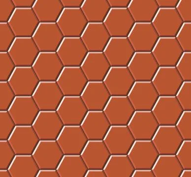 Hexagonal paving slabs. Seamless pattern Stock Illustration
