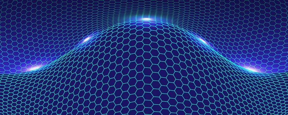 Hexagonal perspective background Illustrazione stock