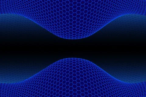 Hexagonal perspective background Stock Illustration