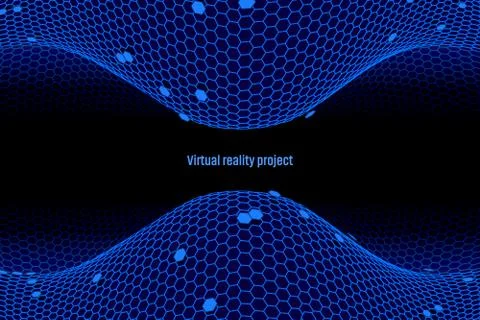 Hexagonal perspective background Stockillustratie