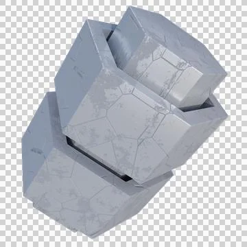 Hexagonal prism 3d icon illustration Stock Illustration