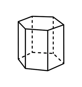 Hexagonal Prism Geometric Figure Geometry Dash Illustrazione stock