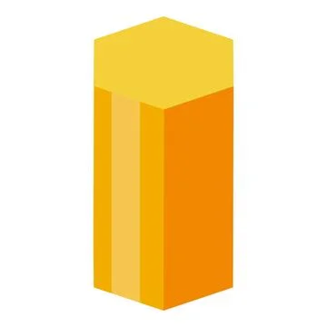 Hexagonal prism representing modern abstract art and geometric design Illustrazione stock