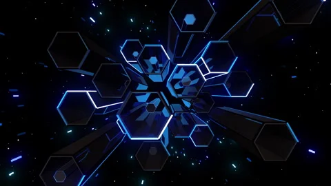 Hexagonal pulse Stock Footage 265175061