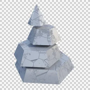 Hexagonal pyramid 3d icon illustration Stock Illustration