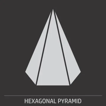 Hexagonal pyramid icon Stock Illustration