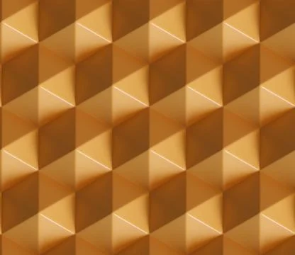 Hexagonal pyramids background. Seamless pattern. 3d illustration. Stockfoto's