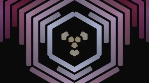 Hexagonal Shapes with Gradient Colors Animation. Видео 329928570