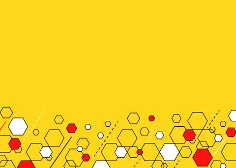 Hexagonal shapes modern tech background Illustrazione stock