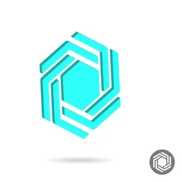 Hexagonal sign Stock Illustration