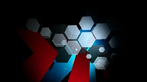 Hexagonal space motion Stock Footage 95211712