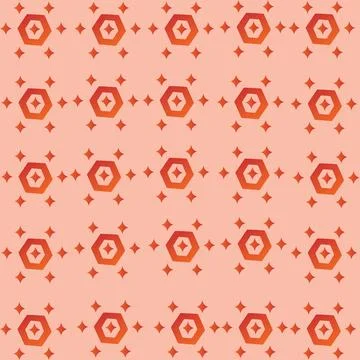 Hexagonal Star Motif Pattern for Creative Lifestyle Branding Stock Illustration