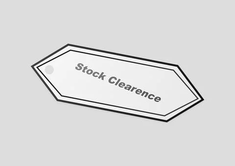 Hexagonal stock clearance label design Stock Illustration