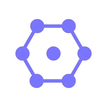 Hexagonal Structural Lattice Crypto Symbol Illustrazione stock