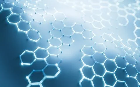 Hexagonal structure background, 3d rendering. Stock Illustration