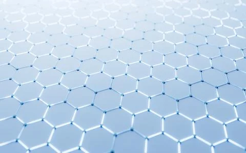 Hexagonal structure background, 3d rendering. Stock Illustration