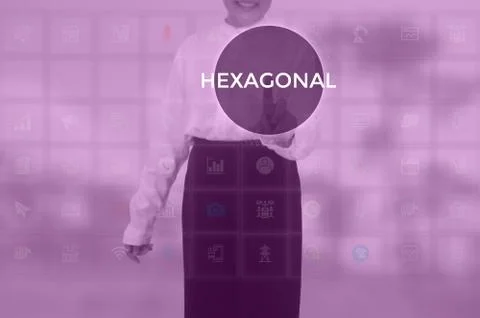 HEXAGONAL - technology and business concept Stock Photos