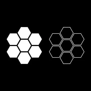 Hexagonal technology concept hexagon six items bee sota geometry six sided .. Stock Illustration