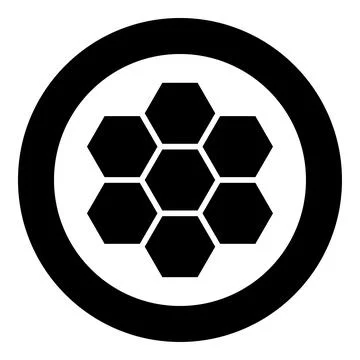 Hexagonal technology concept hexagon six items bee sota geometry six sided .. Stock Illustration