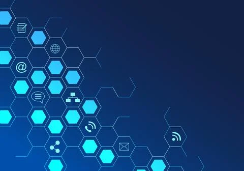 Hexagonal technology Stockillustratie