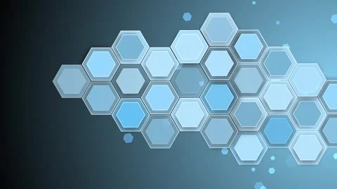 Hexagonal technology shape background animation, Abstract hexagonal pattern.. Stock Footage 329383577