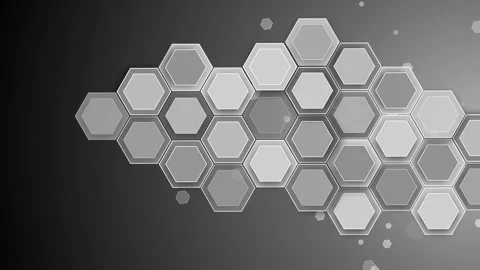 Hexagonal technology shape background animation, Abstract hexagonal pattern.. Stock Footage 329385078
