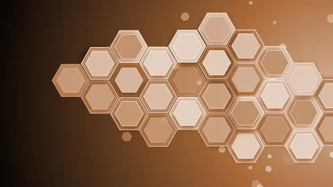 Hexagonal technology shape background animation, Abstract hexagonal pattern.. Stock Footage 329385358