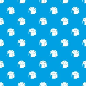 Hexagonal tent pattern seamless blue Ilustração Stock