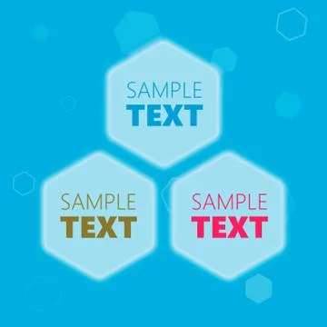Hexagonal text frames Stock Illustration