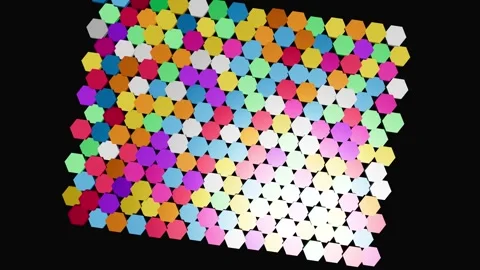 Hexagonal Tile Floor 4K Stock Footage 338383265