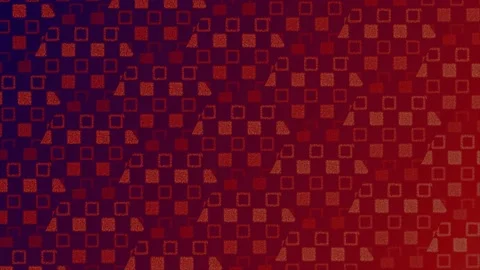 Hexagonal tile mirroring Red and blue color square pattern background Stock Footage 222920744