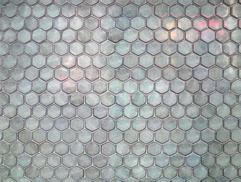 Hexagonal tile pattern texture background Stock Photos